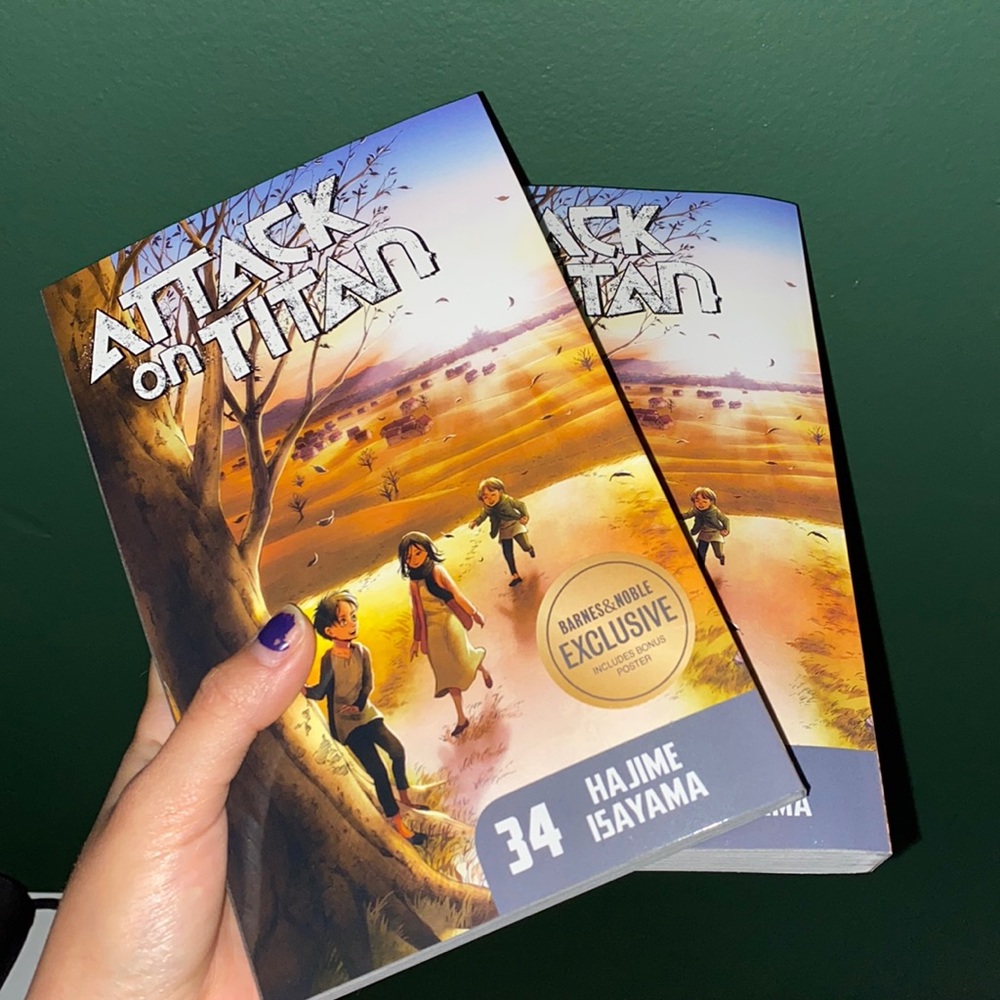 Attack On Titan Manga Volumes 26,34, barnes and noble exclusive 34